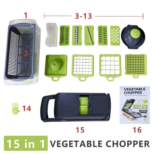 15-in-1 Vegetable Chopper Set
