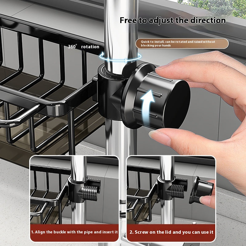 Faucet-Mounted Sink Organizer