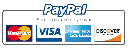 PayPal and major cards accepted