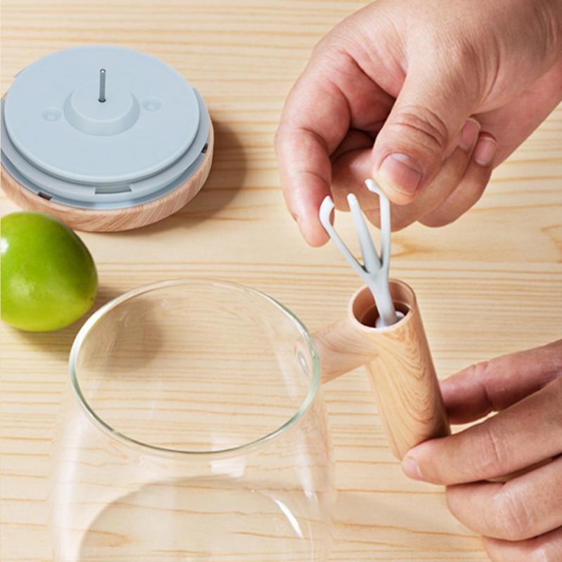 Self-Stirring Glass Coffee Mug